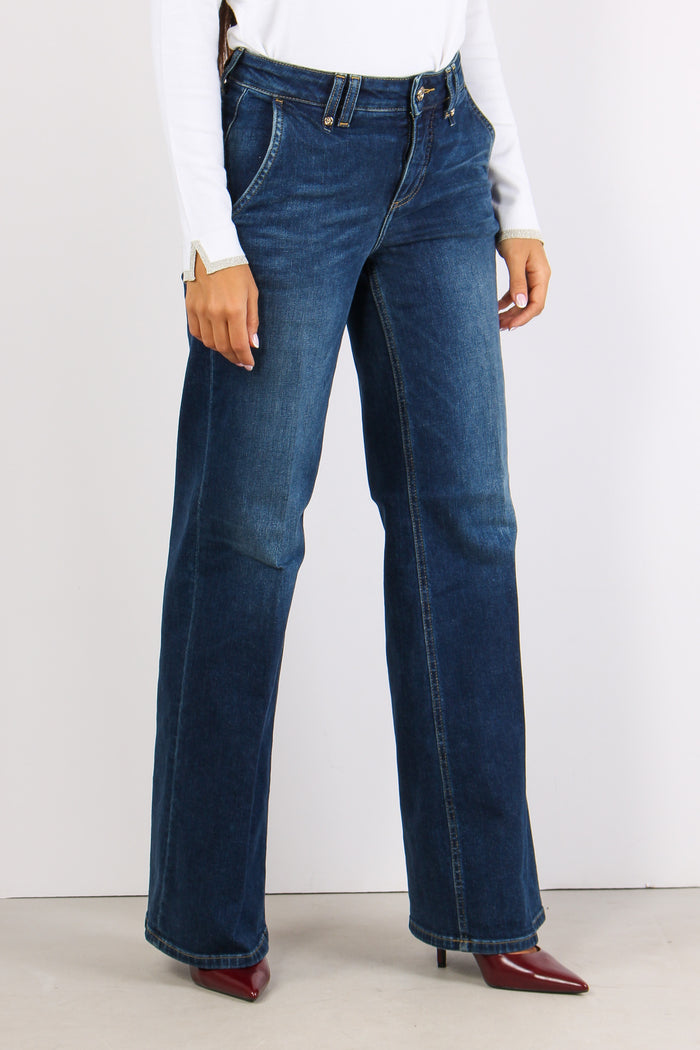 Denim Flare Tasca America Denim Medio-5