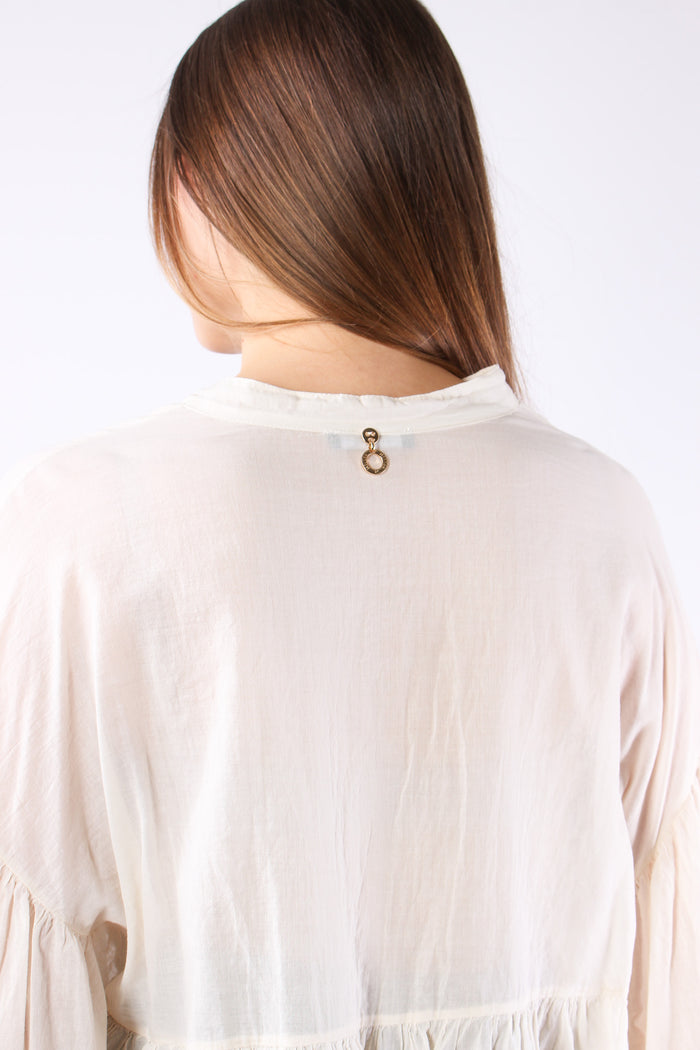 Krochet Blusa Mussola Pizzo Ivory-8