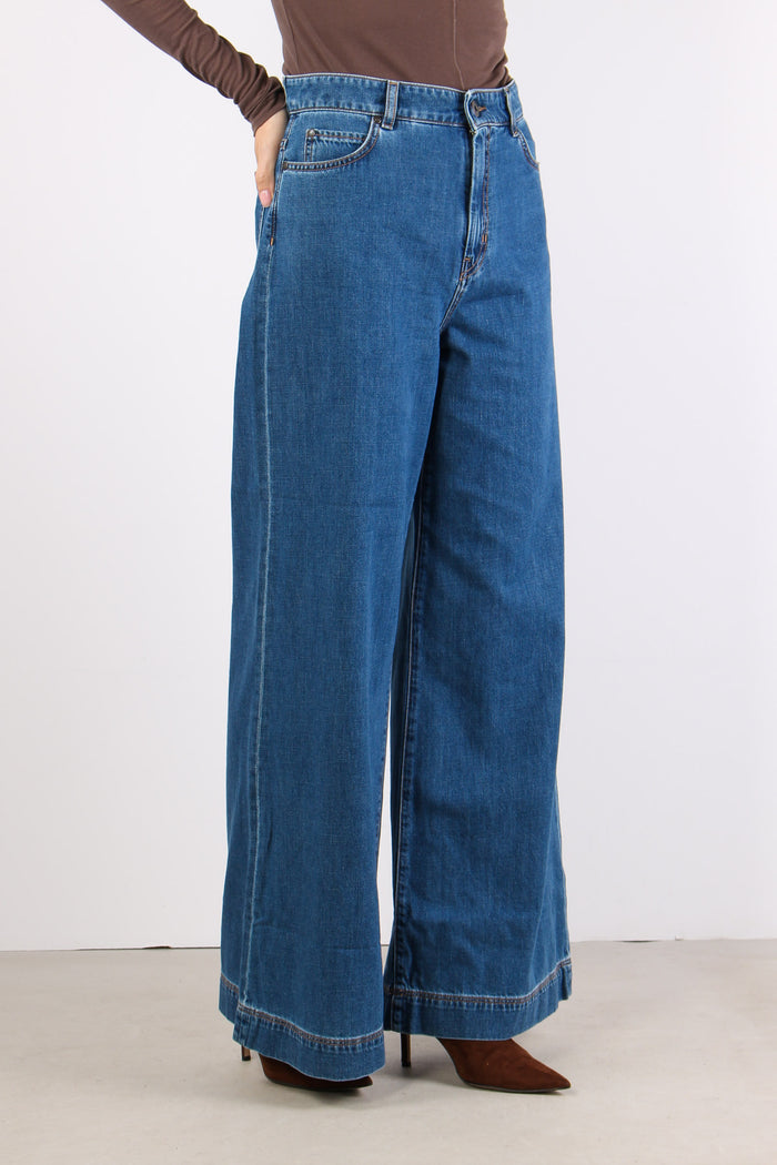 Vega Jeans Palazzo Medio Pulito-3