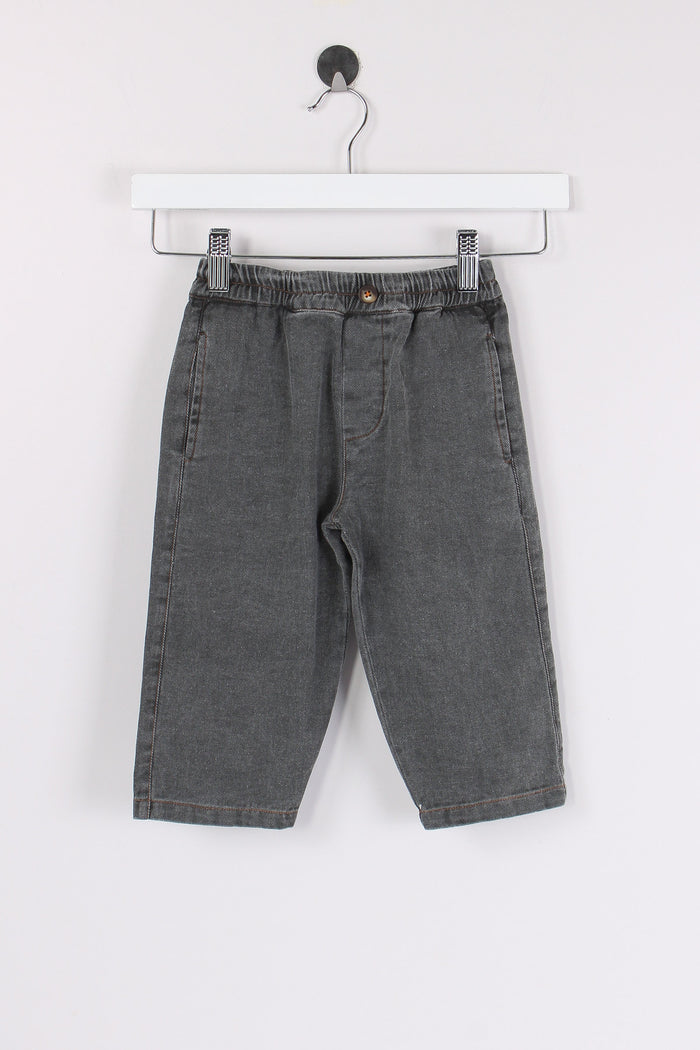 Pantalone Denim Ampio Grey Denim