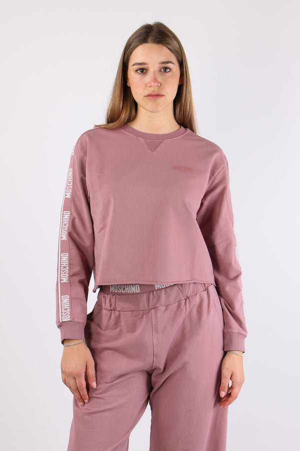 Felpa Cropped Rosa