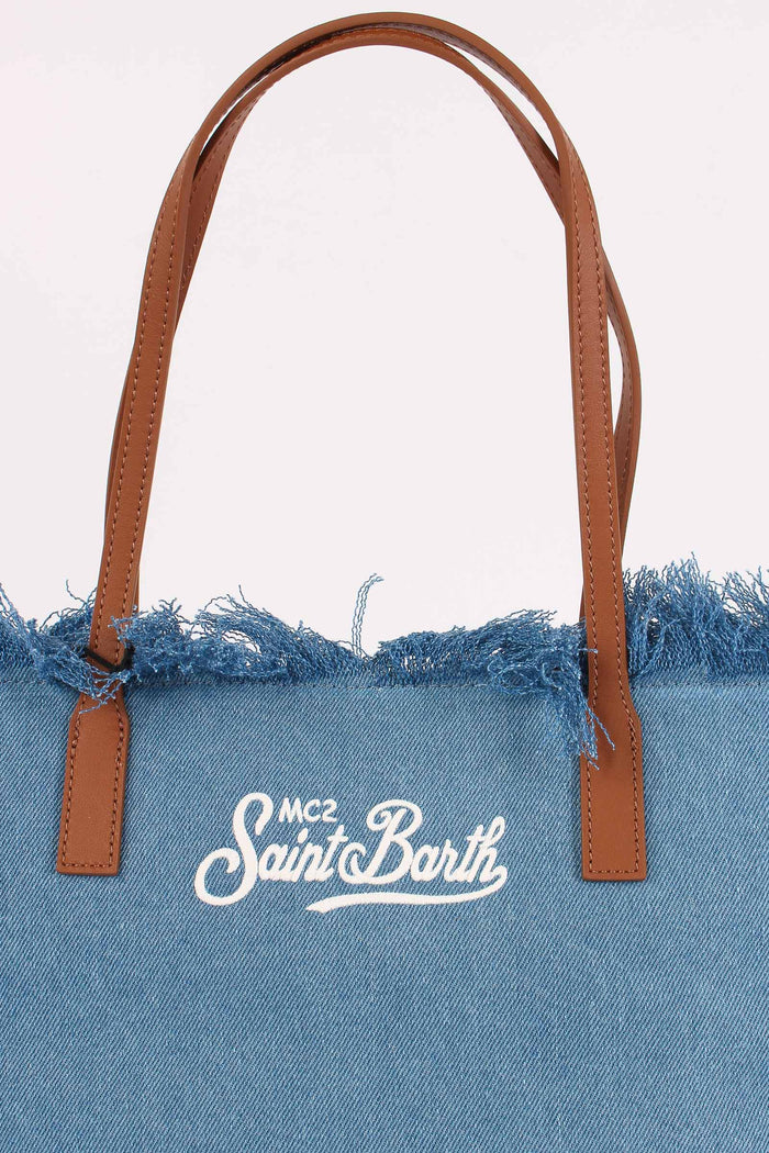 City Bag Mid Frange Denim-6