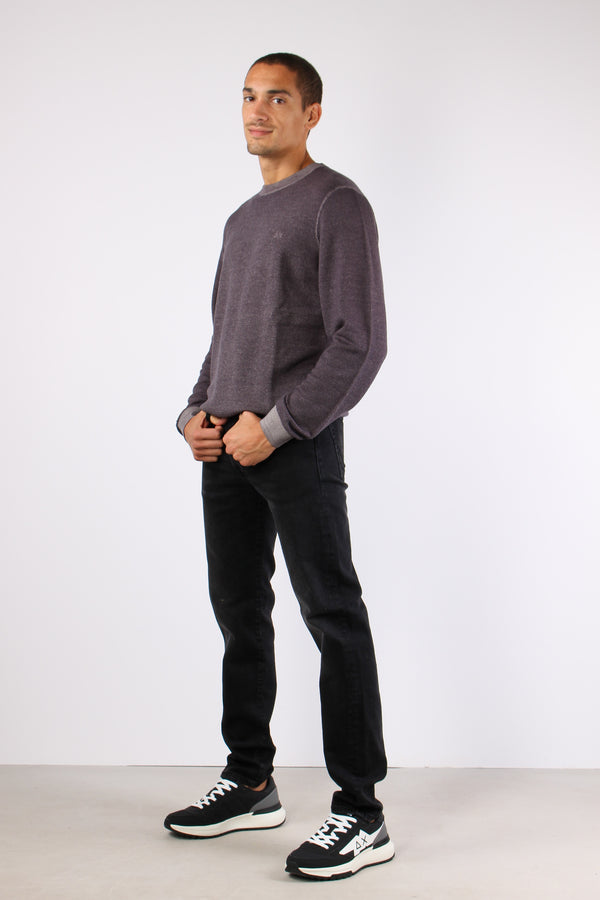 Maglia Lana Punto Riso Grigio