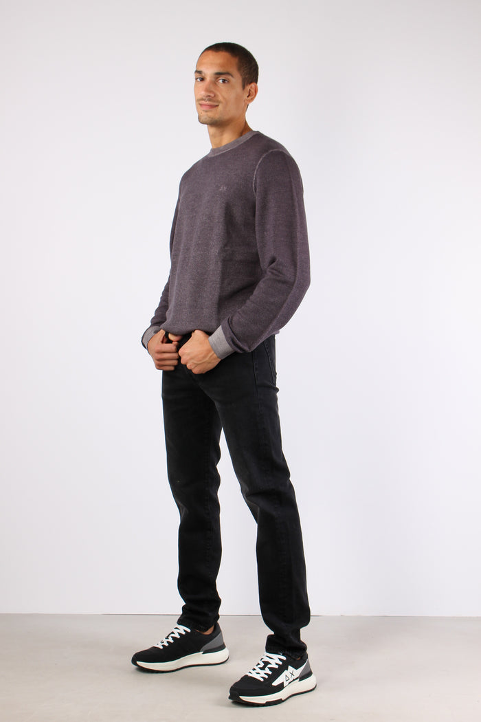 Maglia Lana Punto Riso Grigio