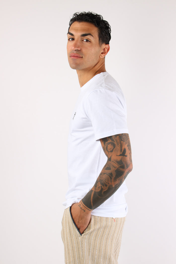 T-shirt Regular Logo Bianco-5