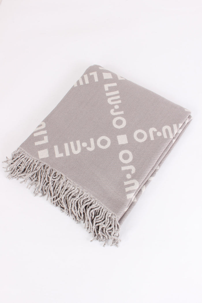 Poncho Logo Maxi Rombo Grey Cloud-2