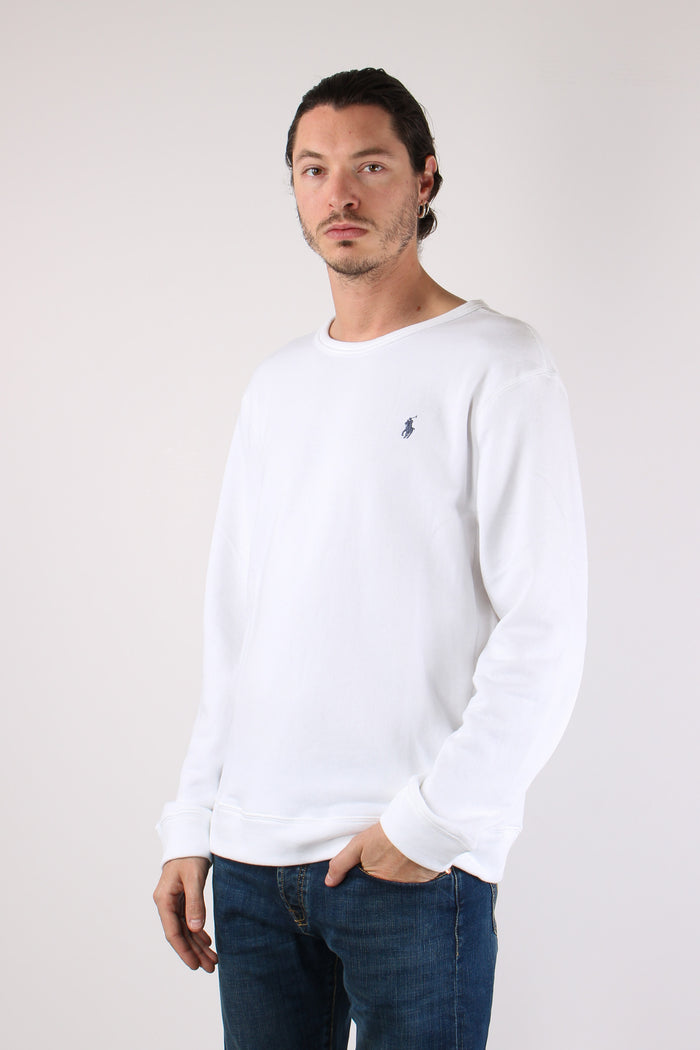 Felpa Girocollo Spugna White-5