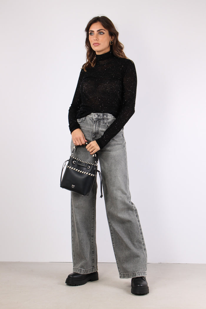 Pico Collo Alto Strass Nero Limousine-3