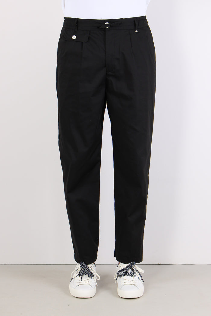 Pantalone Cotone Nero-3