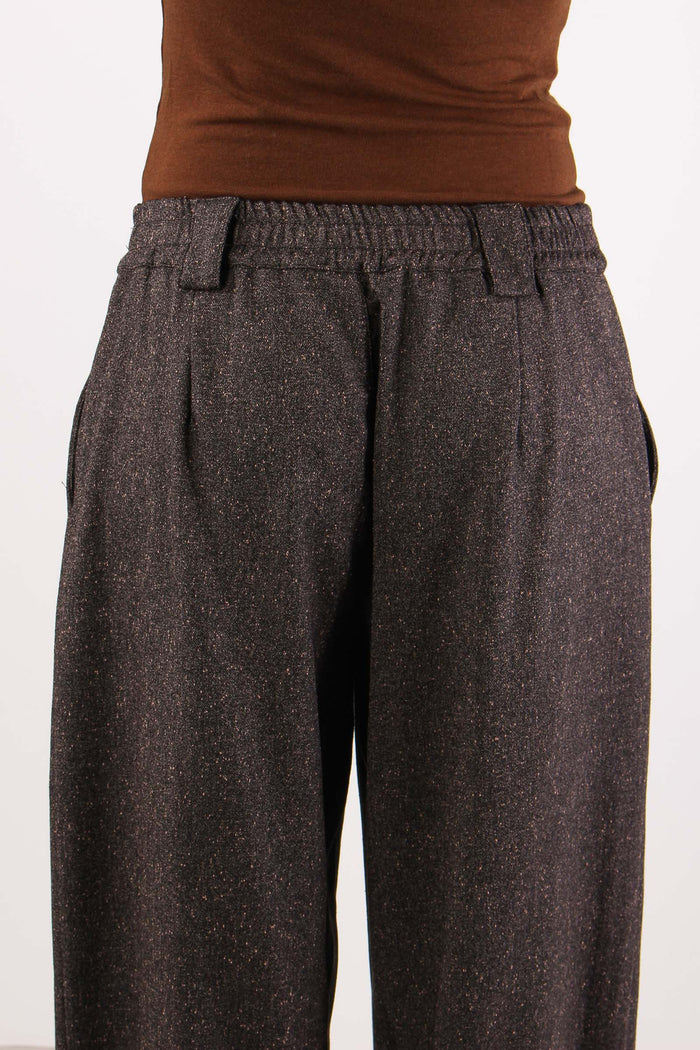 Pantalone Puntinato Nero/rosa-7