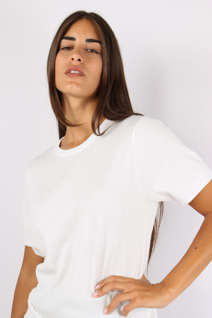 Maglia Viscosa M/m Burro-3