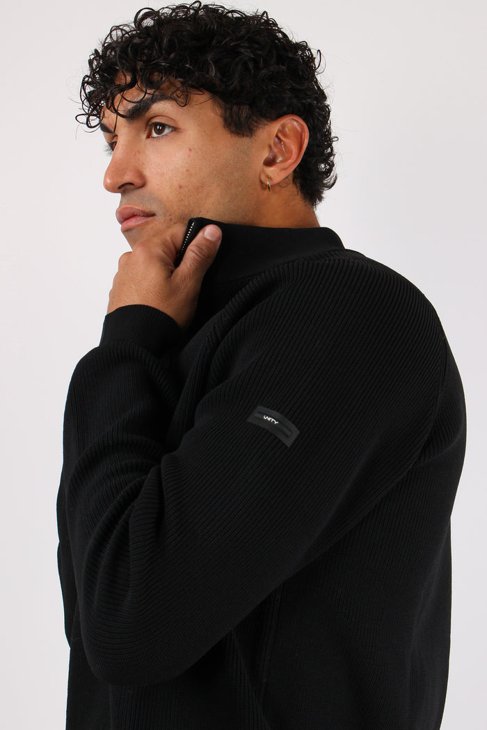 Maglia Full Zip Tricotech Black-8