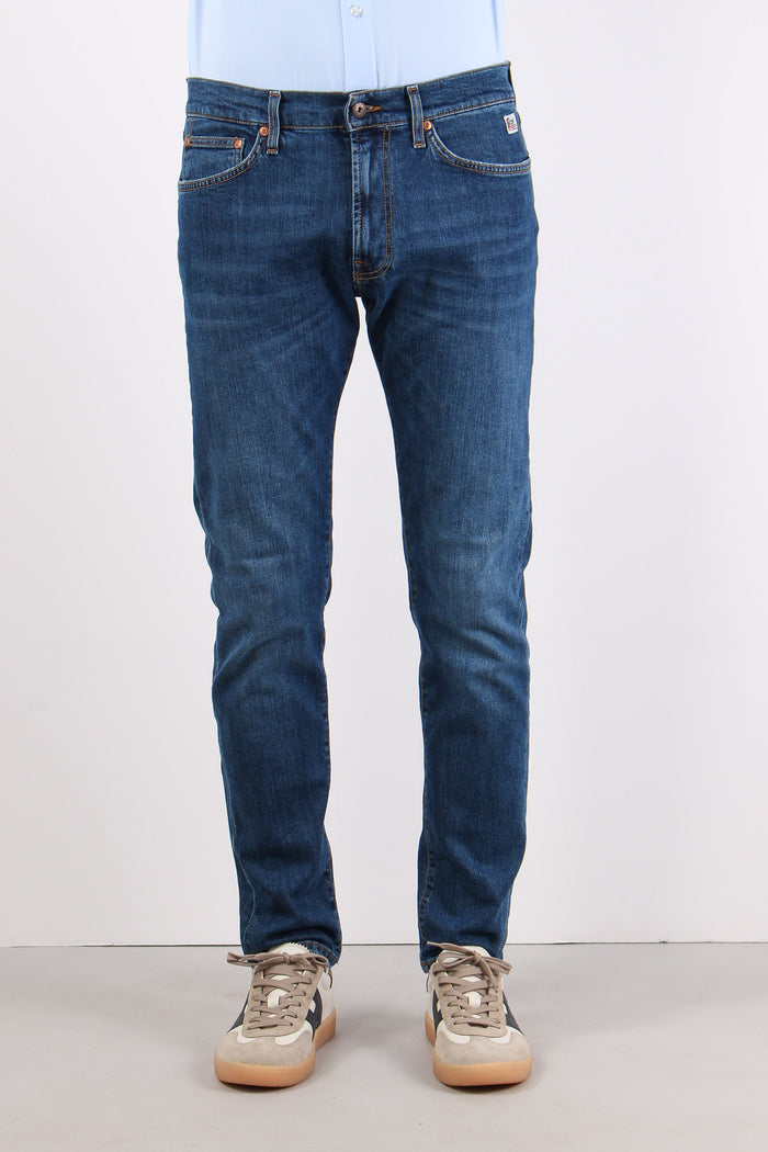 Denim Regular Slim Fit Denim Medio-2