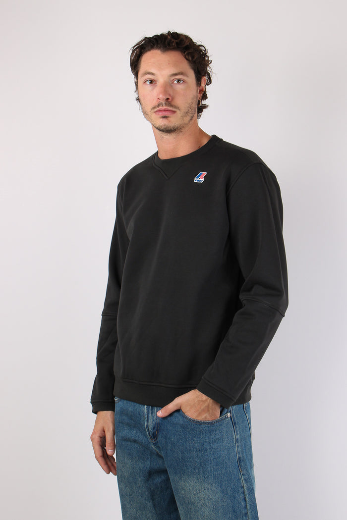 Felpa Girocollo Cotone Black Pure-3