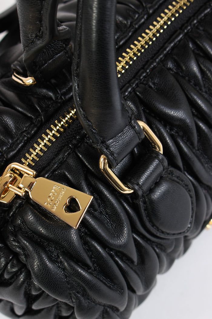 Bauletto Piccolo Goffrato Cuor Nero-7