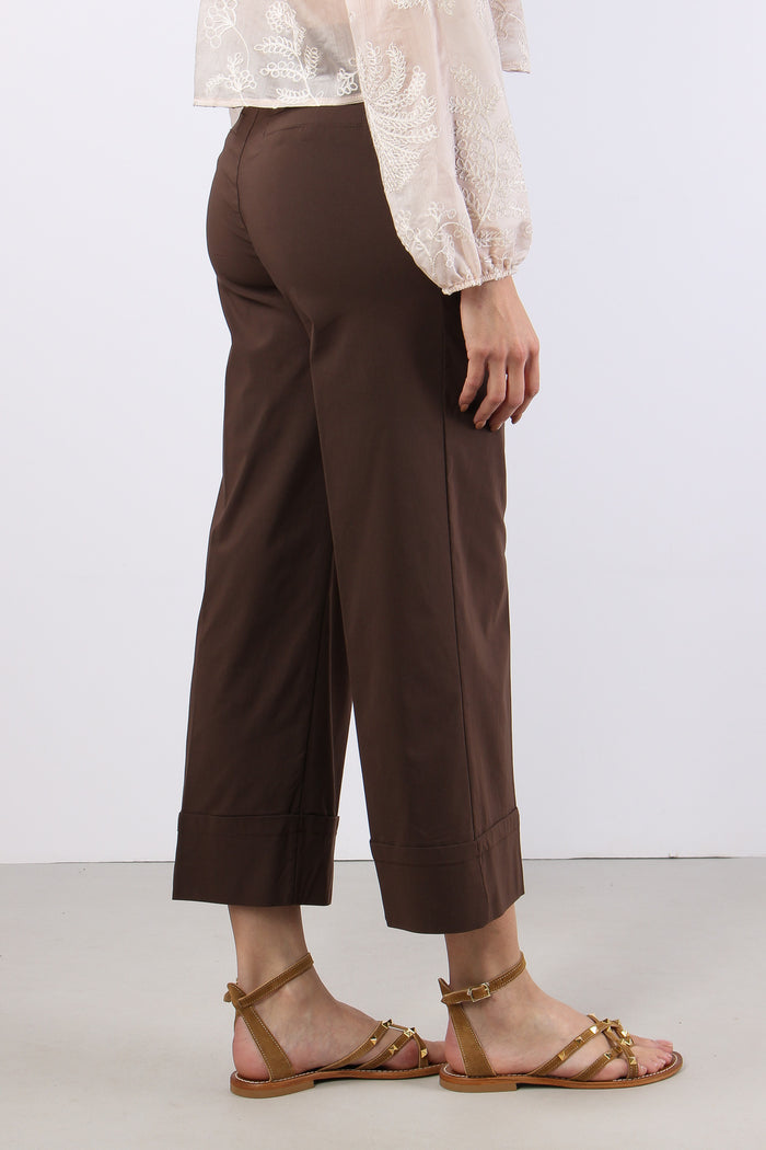 Pantalone Cropped Risvolto Moro-5