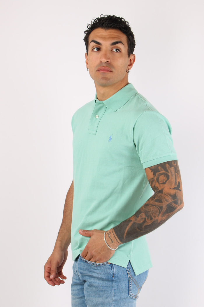 Polo Rete Slim Fit Celadon-3