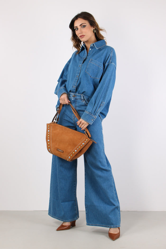 Wkdfoggia Camicia Over Denim Indaco Medio