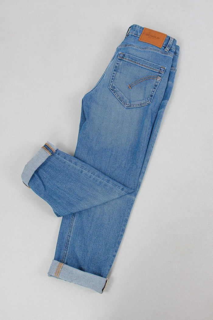 Koons Denim Stretch Bottone Gioiello Denim Scuro-8