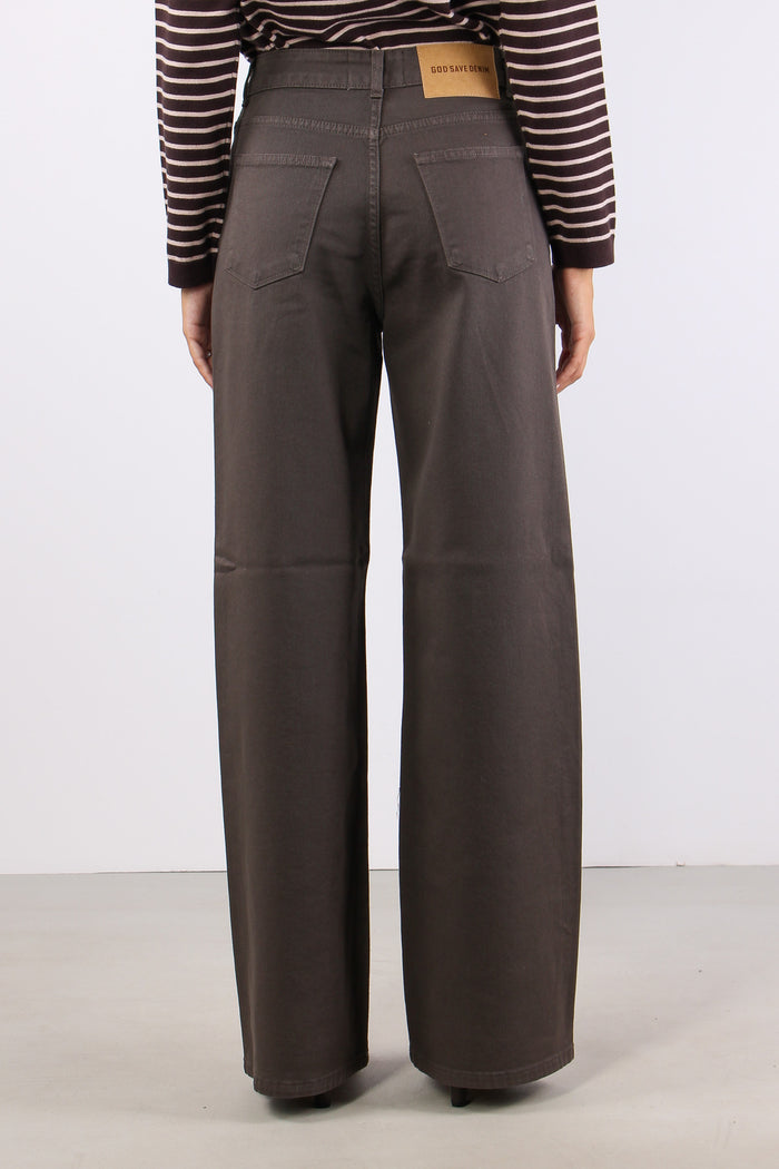 Selene Denim Palazzo Brown-4