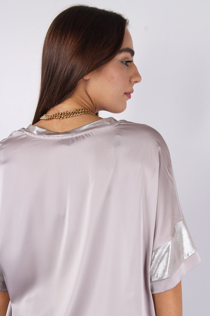 Blusa Mezza Manica Inserto Lam Perla-6