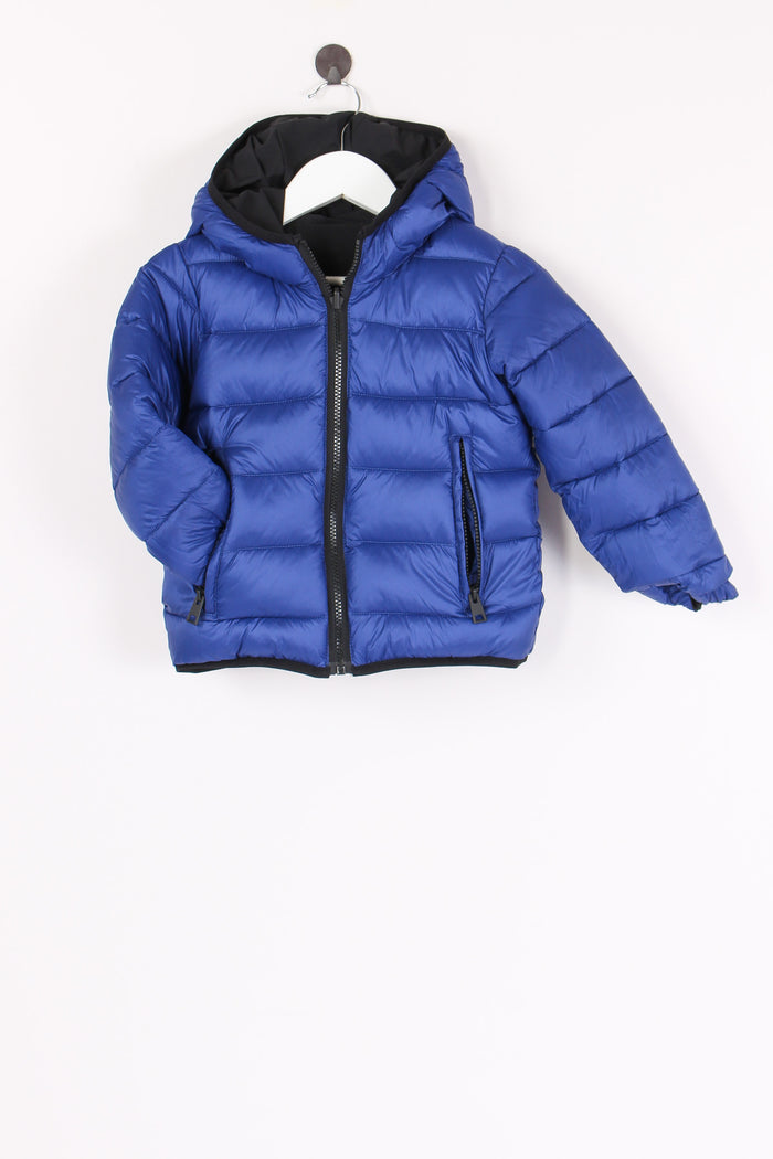 Giubbotto Nylon Reversibile Nero/celeste-2