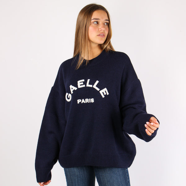 Pullover Logo College Blu-2