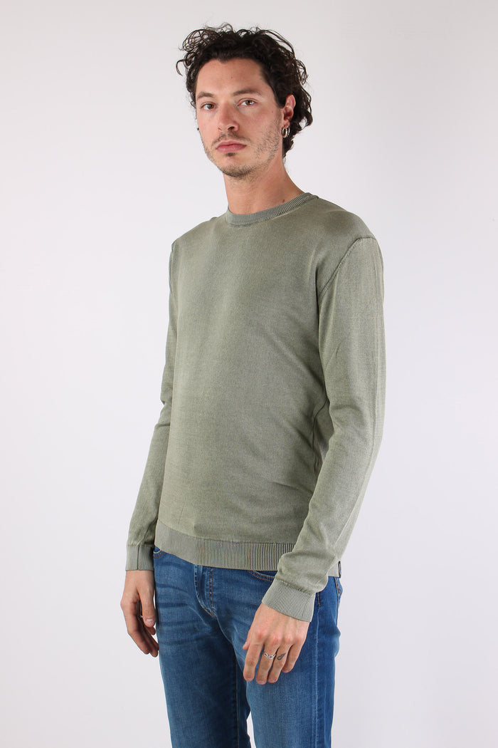 Girocollo Basico Cotone Green Fade-3
