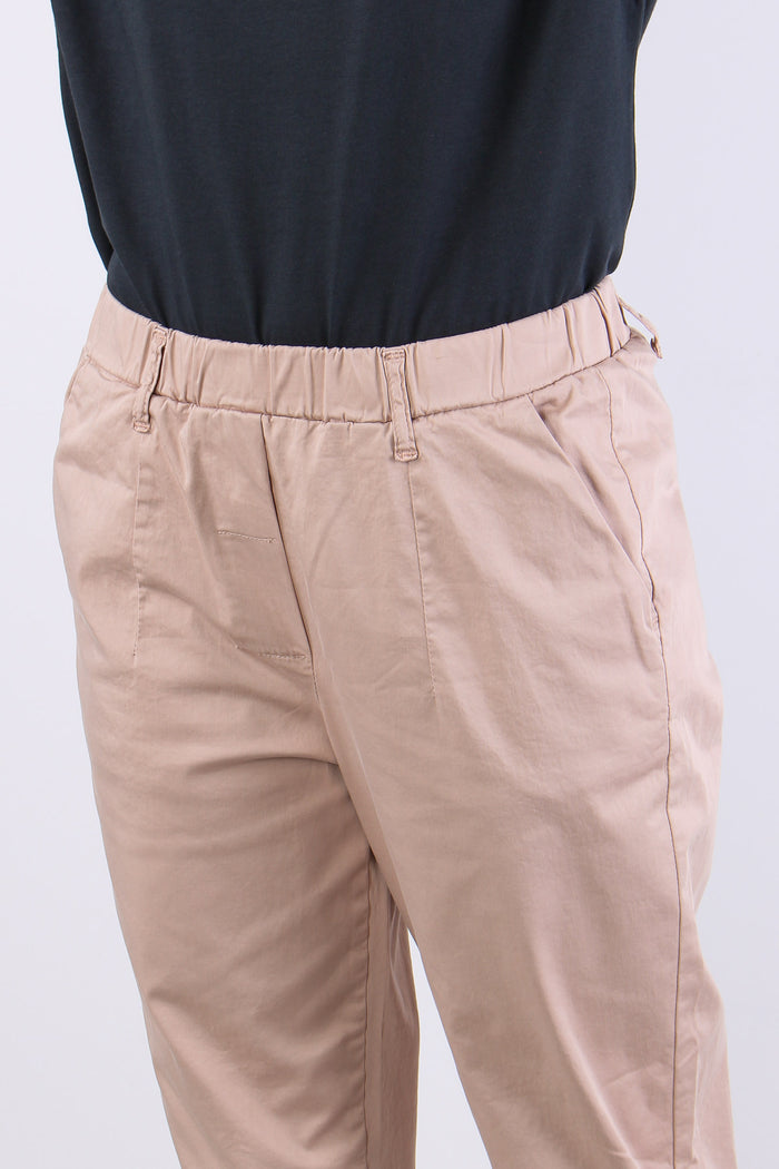 Chino Elastico Rasatello Rosa-6
