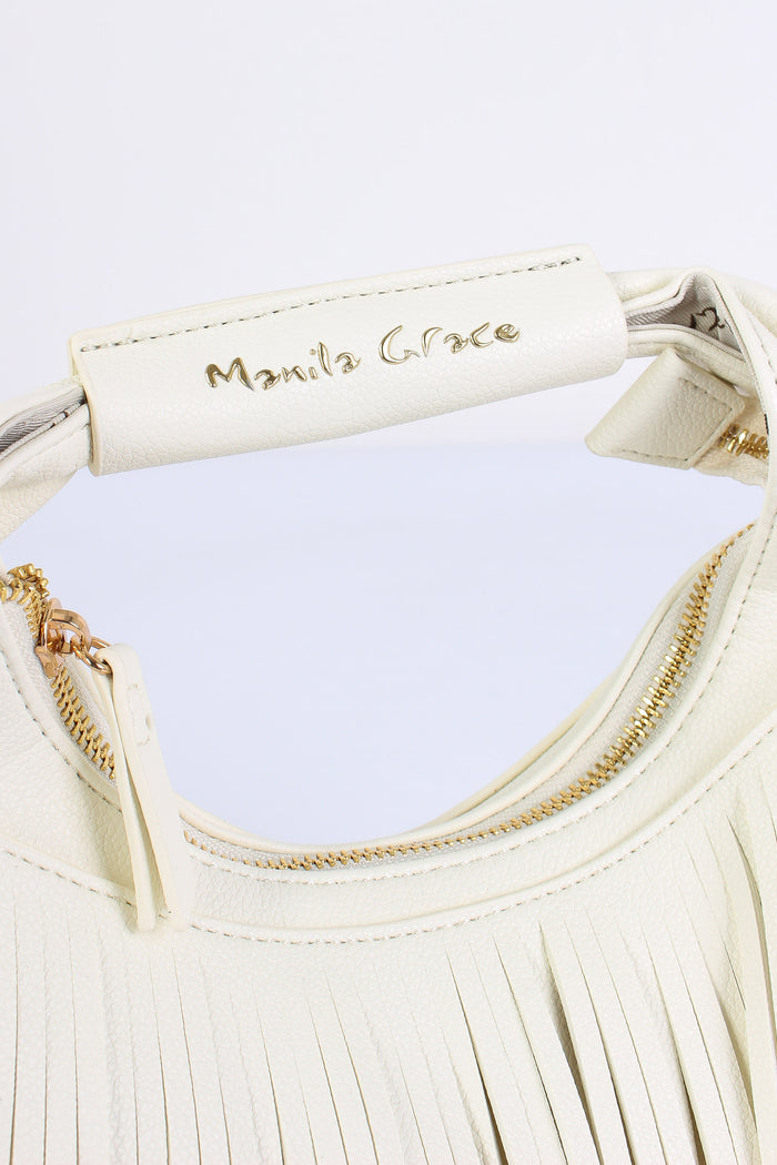 Sacca Mini Frange Off White-7