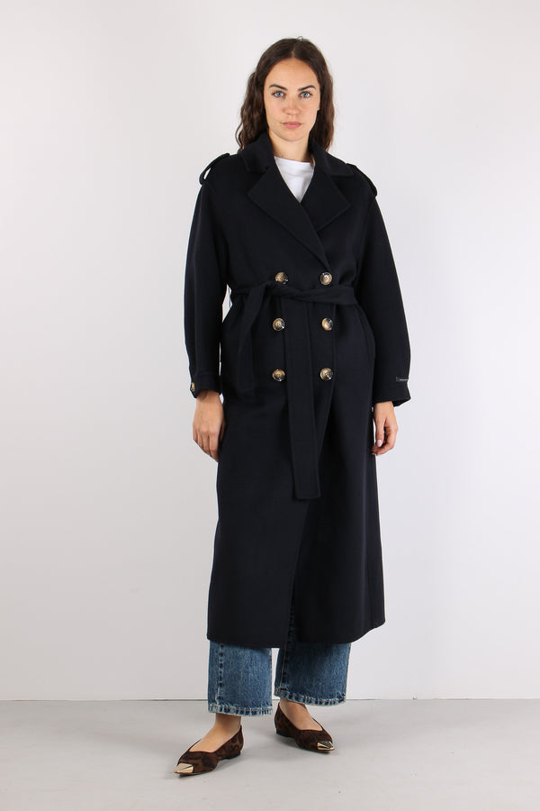 Cappotto Lana Doppiopetto Blu-2