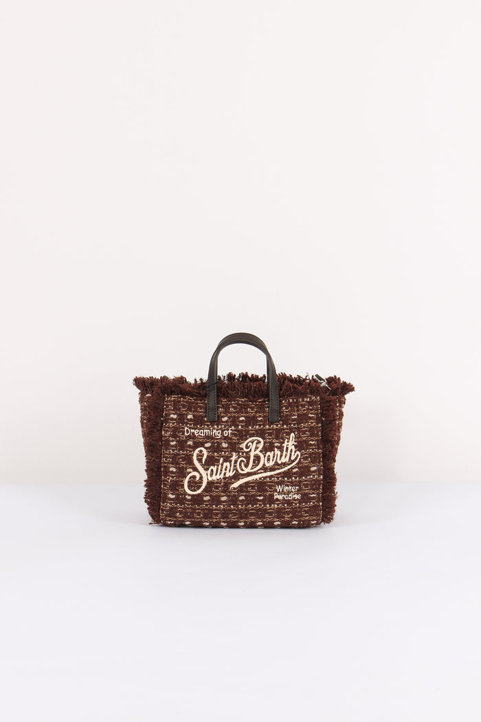 Borsa A Mano Mini Tweed Brown