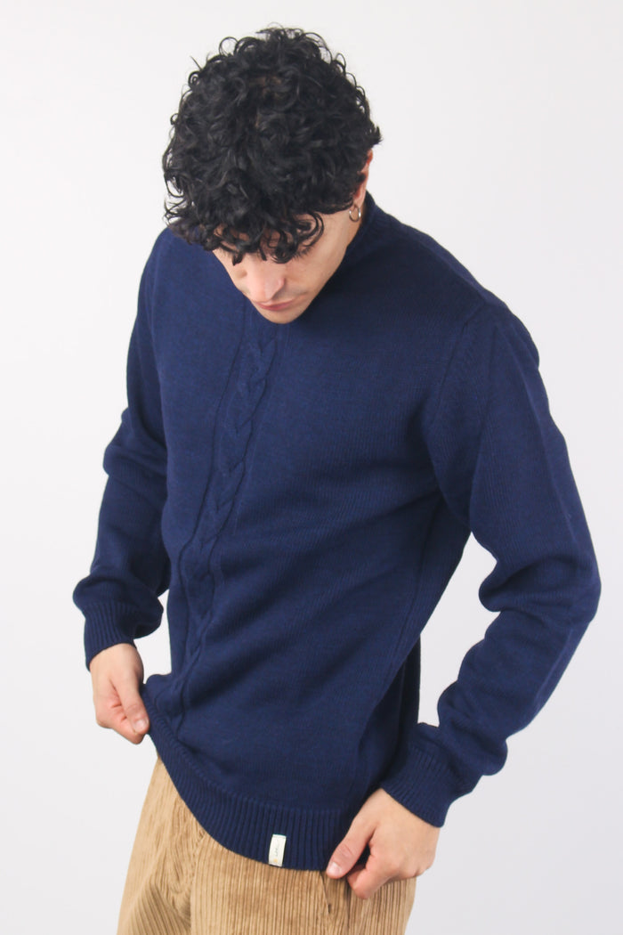 Maglia Treccia Blu-3