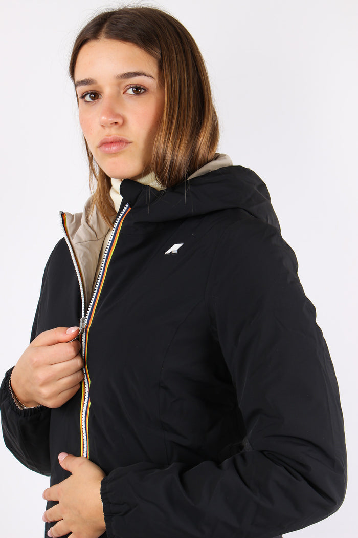 Giubbotto Lungo Reversibile Black/beige-10