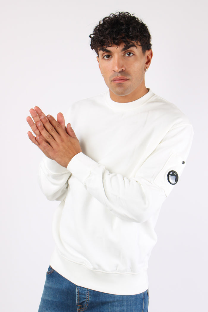 Felpa Girocollo Gauze White-2