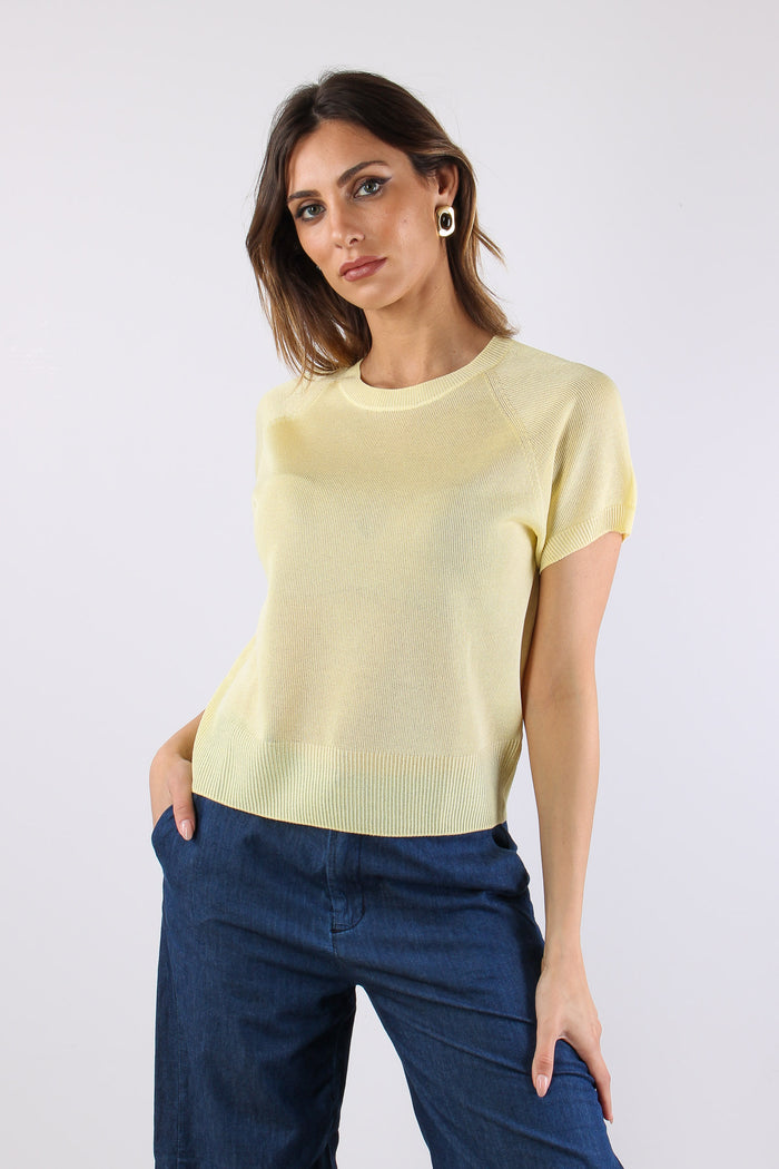 Maglia M/m Filo Cotone Giallo-7