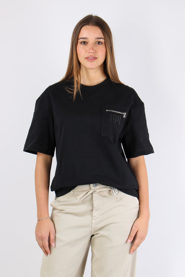 T-shirt Taschino Inserto Check Black-2