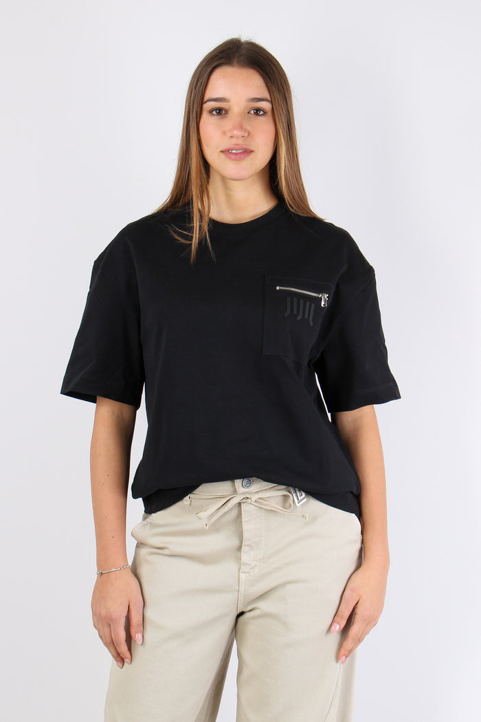 T-shirt Taschino Inserto Check Black-2
