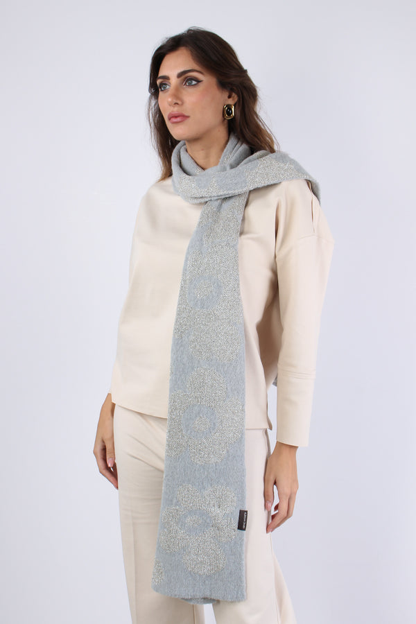 Sciarpa Fiori Grigio-2