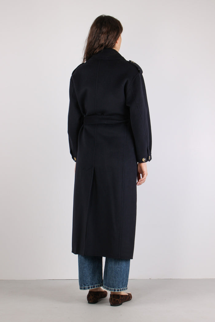 Cappotto Lana Doppiopetto Blu-5