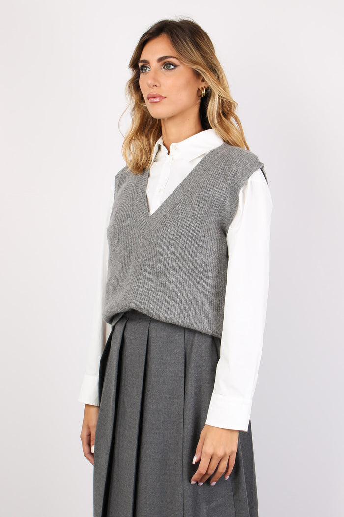 Dolce Gilet Cachemire Grigio-5