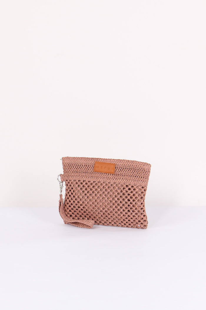 Pochette Rafia Rosa-3