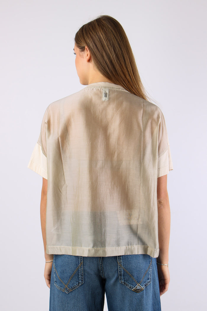 T-shirt Scavo V Organza Crystal Grey-6
