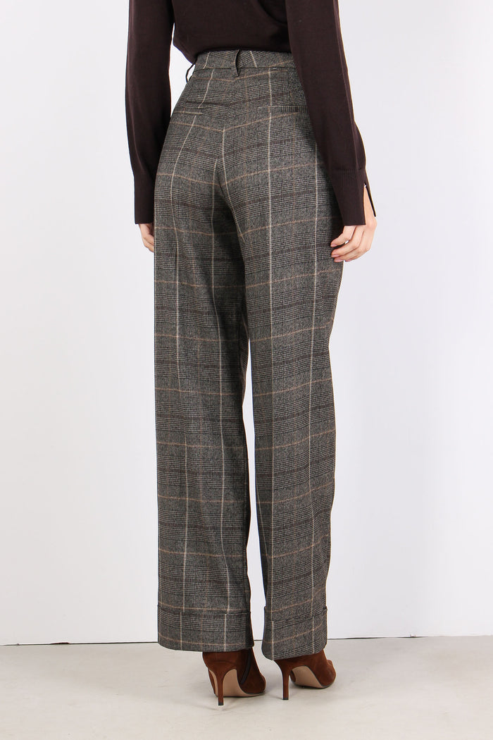 Pantalone Palazzo Quadri Caffe-4