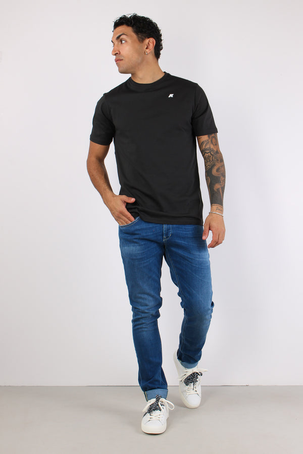T-shirt Basica Logo Contrasto Black Pure-2