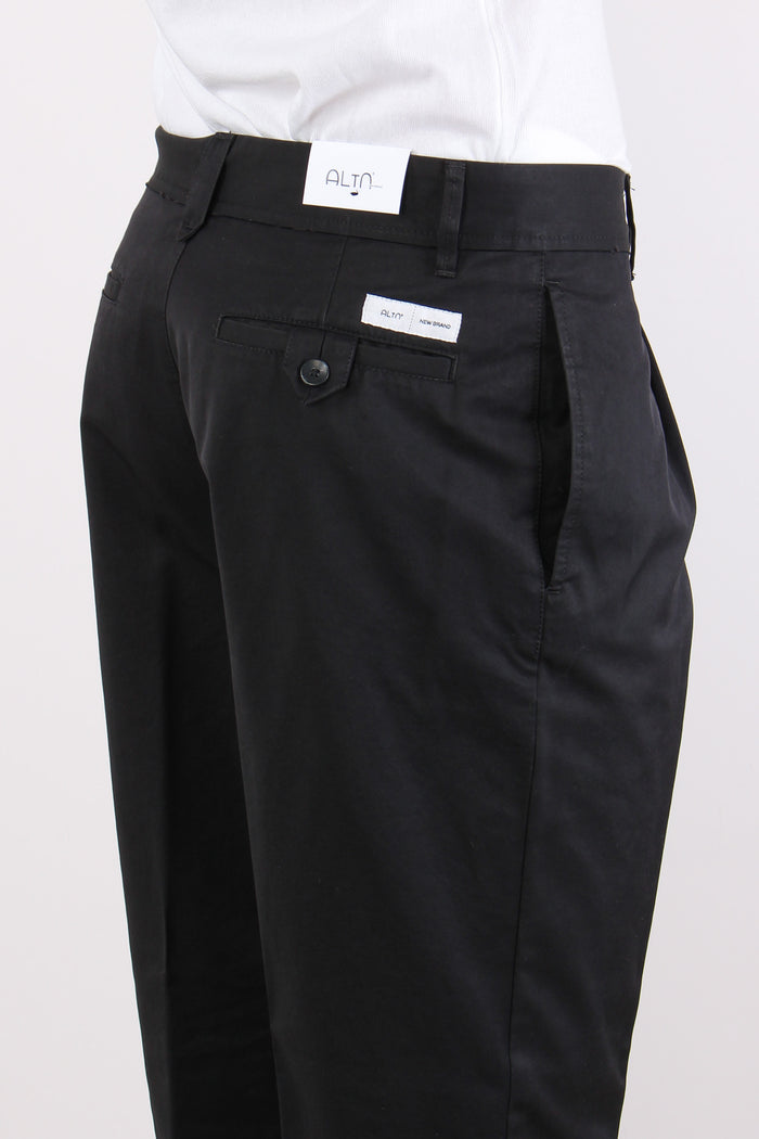 Tela Pantalone Largo Nero-6
