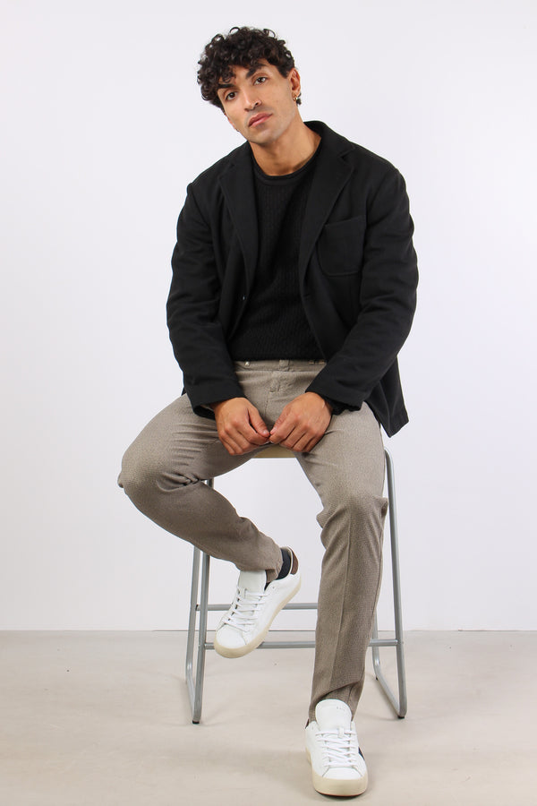 Giacca Basica Tasche Nero-2