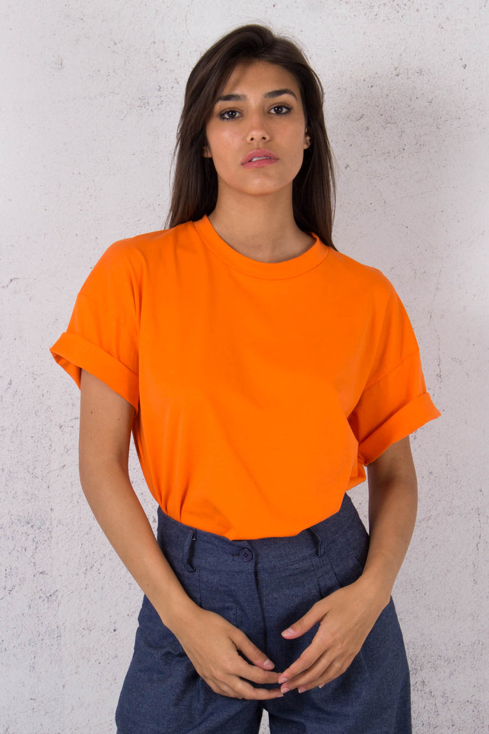 T-shirt Basica Over Arancio