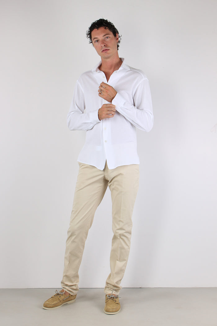 Camicia Piquet Bianco-5