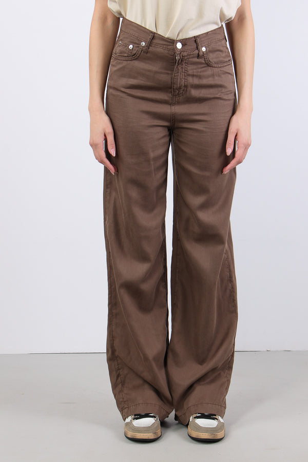 Denim Flare Tencell Brown-2
